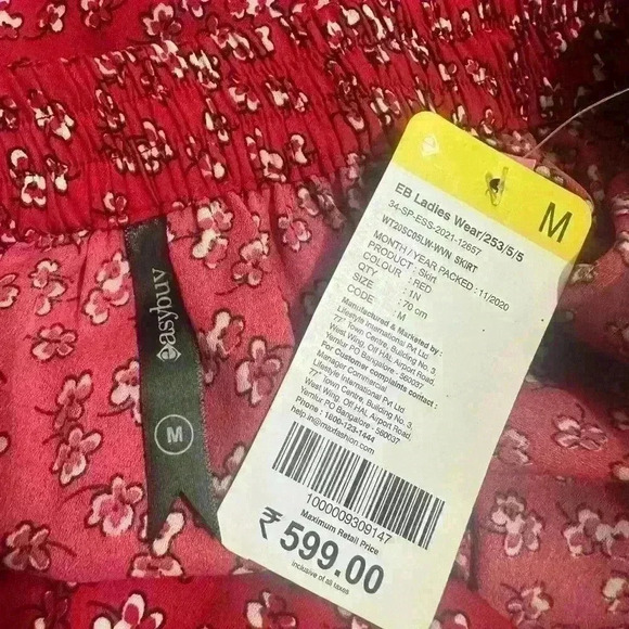 NWT Easy buy Floral Skirt Size M - Picture 7 of 11